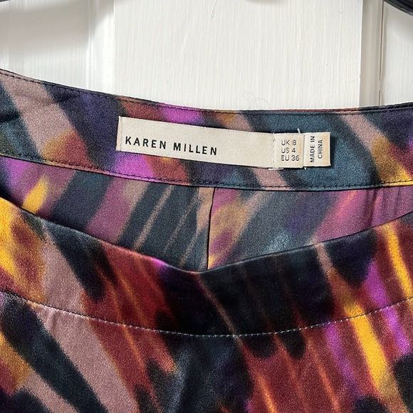 Karen Millen Multicolor Silk Dress or Long Shirt. Size US 4 - Picture 2 of 3